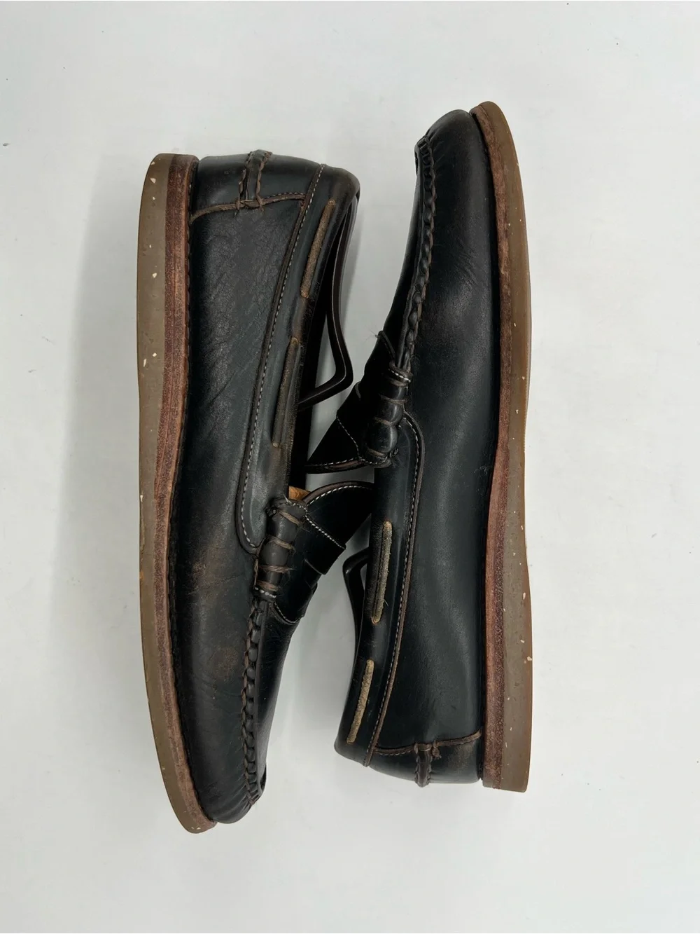 Allen Edmonds AE McKinley Men’s Sz 10D Brown Leather Penny Loafer Moc Toe Shoes